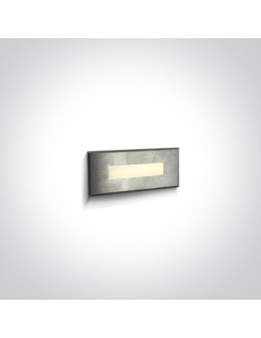 One Light rectangular LED recess for staircase corridor lighting Letrina 68072A/W IP65