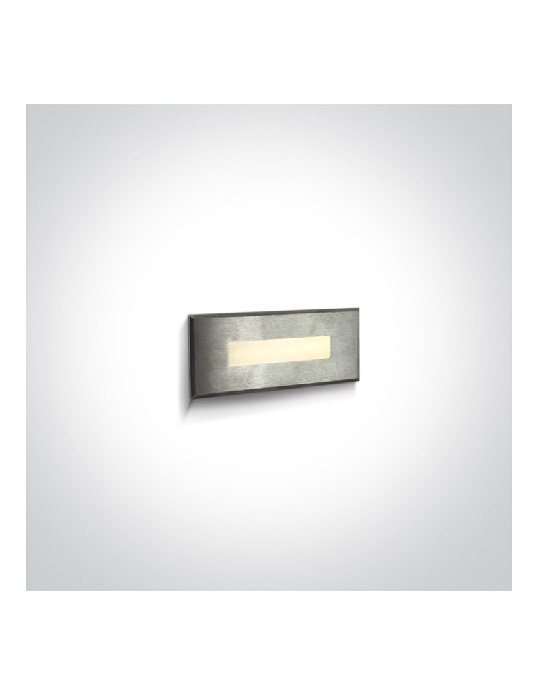 Luminaires to be built into the wall - One Light rectangular LED recess for staircase corridor lighting Letrina 68072A/W IP65 - product kolory-swiatla.pl 1