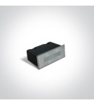 Luminaires to be built into the wall - One Light rectangular LED recess for staircase corridor lighting Letrina 68072A/W IP65 - product 2