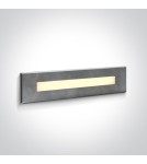 Luminaires to be built into the wall - One Light rectangular steel LED recess for staircase corridor lighting Letrina 68072C/W IP65 - product 1