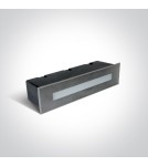 Luminaires to be built into the wall - One Light rectangular steel LED recess for staircase corridor lighting Letrina 68072C/W IP65 - product 2