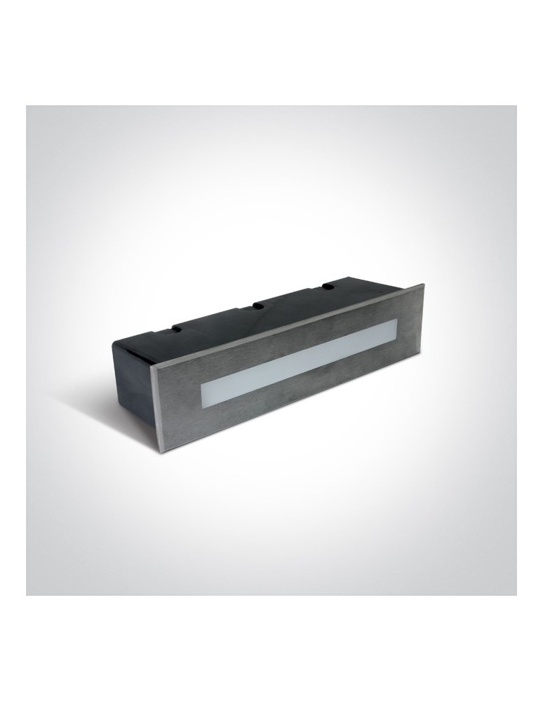 Luminaires to be built into the wall - One Light rectangular steel LED recess for staircase corridor lighting Letrina 68072C/W IP65 - product kolory-swiatla.pl 2
