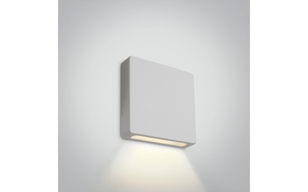 One Light wpust LED kwadrat do oświetlenia schodów korytarza elewacji Stavri 68074A/W/W IP65