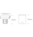 Luminaires to be built into the wall - One Light LED square recess for staircase corridor façade lighting Stavri 68074A/W/W IP65 - product 2