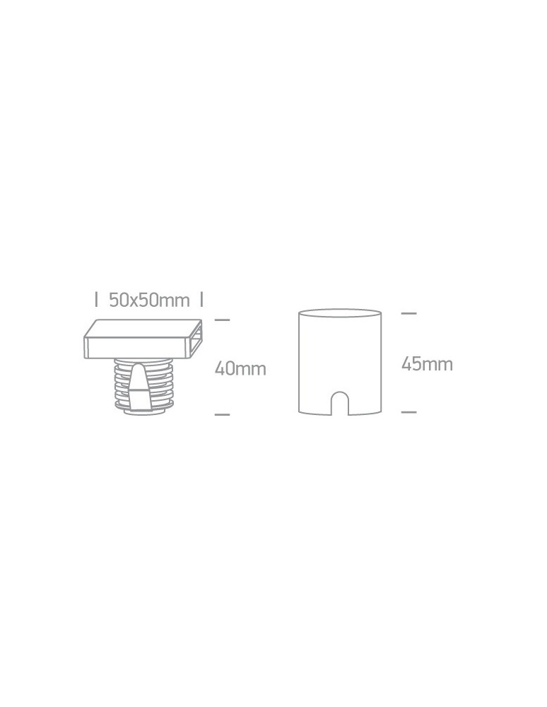 Luminaires to be built into the wall - One Light LED square recess for staircase corridor façade lighting Stavri 68074A/W/W IP65 - product kolory-swiatla.pl 2