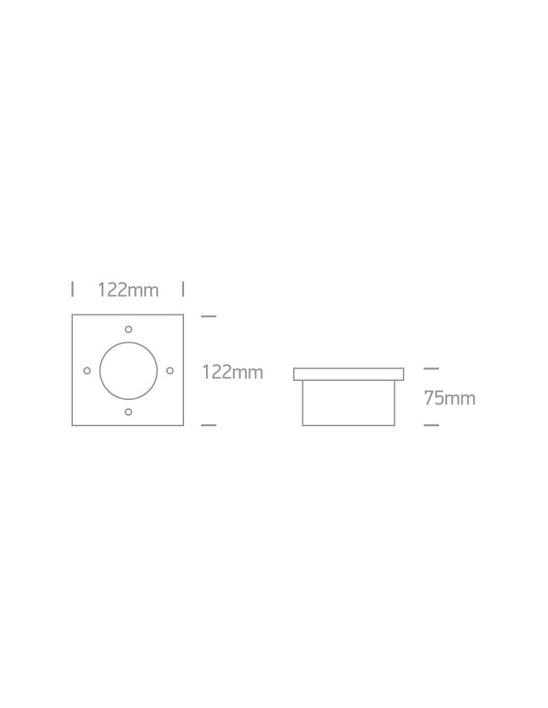 Overhead and ground lights - One Light stainless steel square drop Kandalos 69008 IP67 - product kolory-swiatla.pl 3