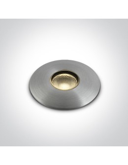 One Light wpust LED aluminiowy zewnętrzny do ogrodu elewacja ścieżka Graikos 69042/AL/W IP67