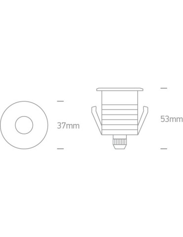 One Light wpust LED aluminiowy zewnętrzny do ogrodu elewacja ścieżka Graikos 69042/AL/W IP67 - produkt 2