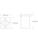 Overhead and ground lights - One Light LED inlet stainless steel adjustable garden walkway path Toumpia 69048G IP67 - product 3