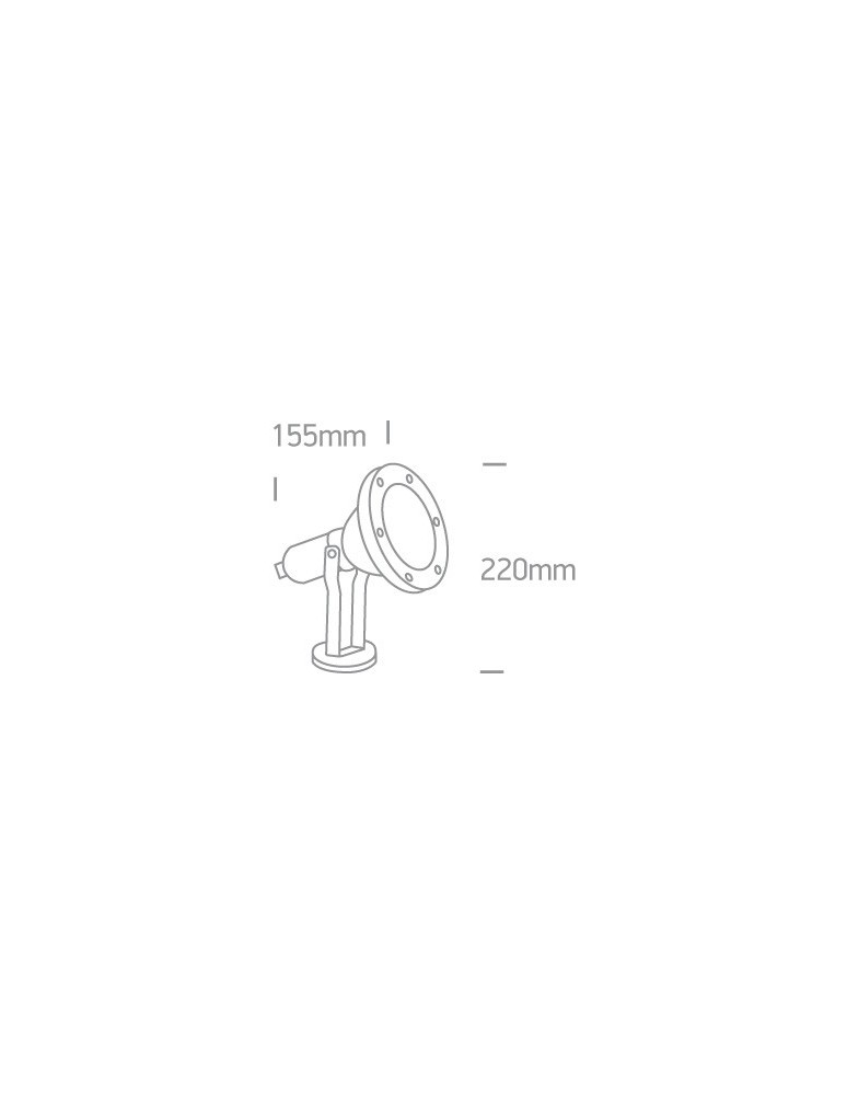 Outdoor spotlights and floodlights - One Light Nikon 7010 stainless steel garden floodlight IP65 - product kolory-swiatla.pl 3