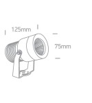 Outdoor spotlights and floodlights - One Light aluminum spotlight for the garden Moulin 7046/AL/W IP65. - product 3