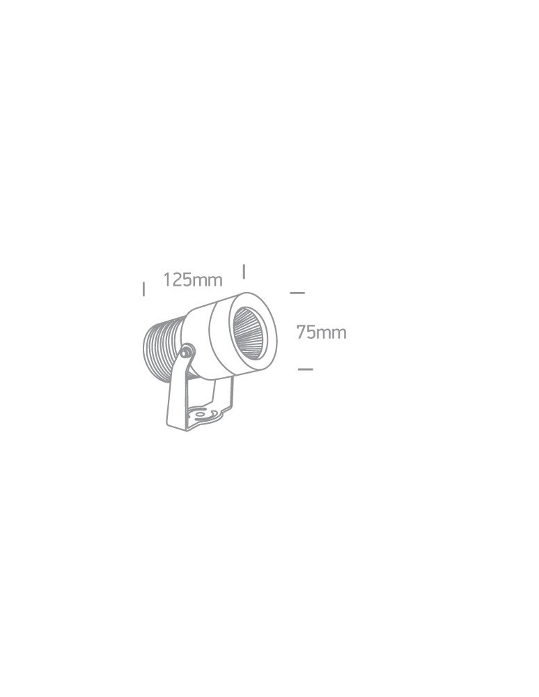 Outdoor spotlights and floodlights - One Light aluminum spotlight for the garden Moulin 7046/AL/W IP65. - product kolory-swiatla.pl 3