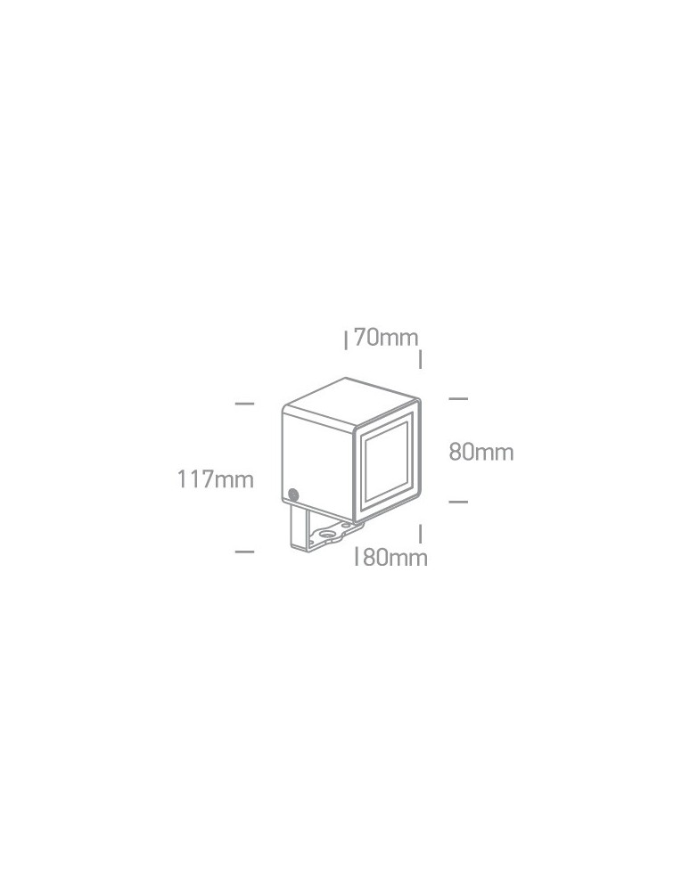 Outdoor spotlights and floodlights - One Light LED spotlight cube garden light Borgone 7052/AN/W IP65 - product kolory-swiatla.pl 3