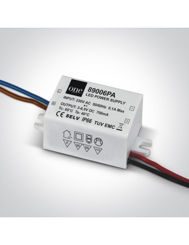 One Light LED power supply 700mA/amps 1.5-6W