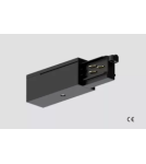 Accessories for 3 phase busbars - Stucchi Power supply end black right 9002/B - product 1