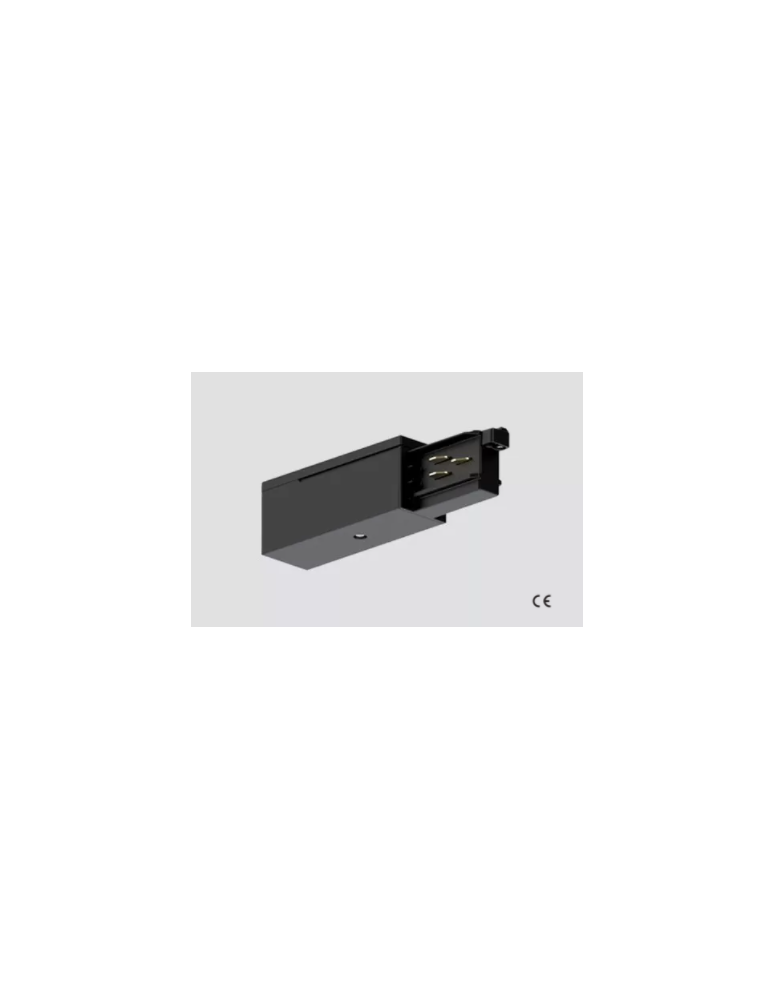 Accessories for 3 phase busbars - Stucchi Power supply end black right 9002/B - product kolory-swiatla.pl 1