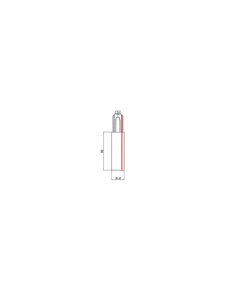 Accessories for 3 phase busbars - Stucchi Supply end black left 9001/B - product kolory-swiatla.pl 2