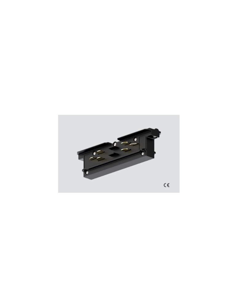 Accessories for 3 phase busbars - Stucchi retractable rail connector black 9003/B - product kolory-swiatla.pl 1