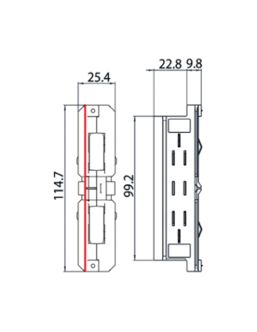 Stucchi retractable rail connector white 9003/W - product 2