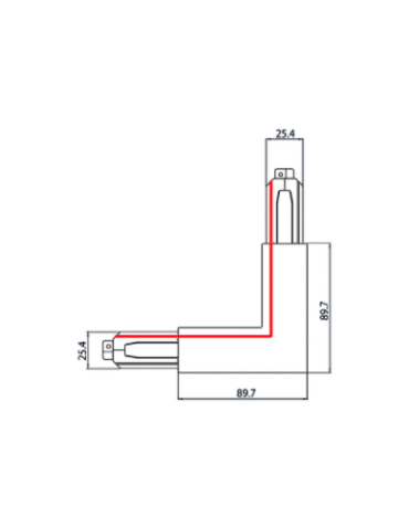 Stucchi Interior angle switch - type L white 9011/W - product 2