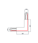 Accessories for 3 phase busbars - Stucchi External angle connector - type L black 9012/B - product 2