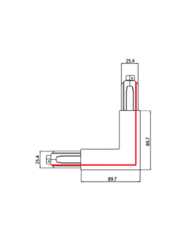 Stucchi External angle connector - type L black 9012/B - product 2