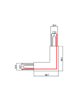 Stucchi Łącznik kątowy zewnętrzny - typ L czarny 9012/B - produkt 2