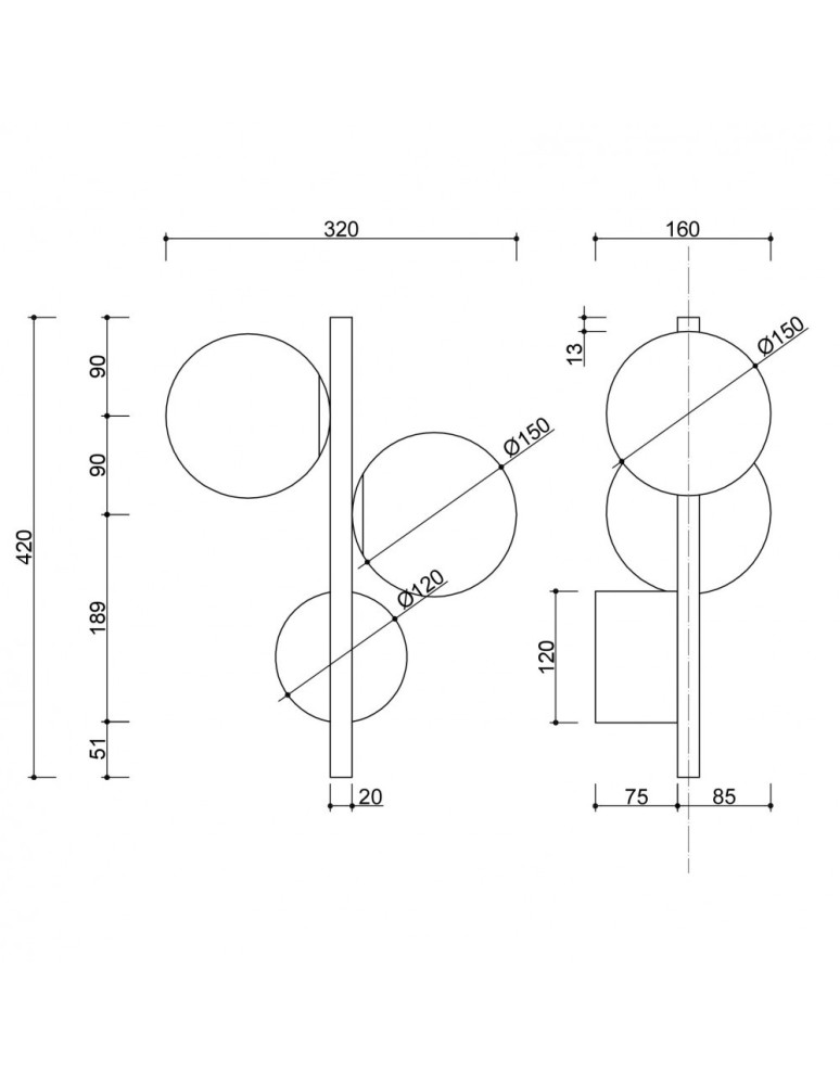 Kinkiety - UMMO DIPLO A czarna lampa ścienna /  kinkiet DLA22000 - produkt kolory-swiatla.pl 5