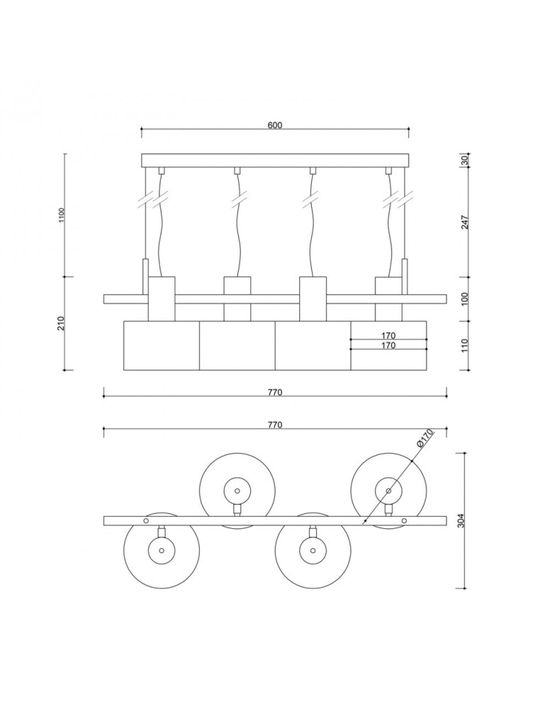 Pendant lamps - UMMO ENKEL 4 black ceiling pendant lamp EN4422P0 - product kolory-swiatla.pl 8