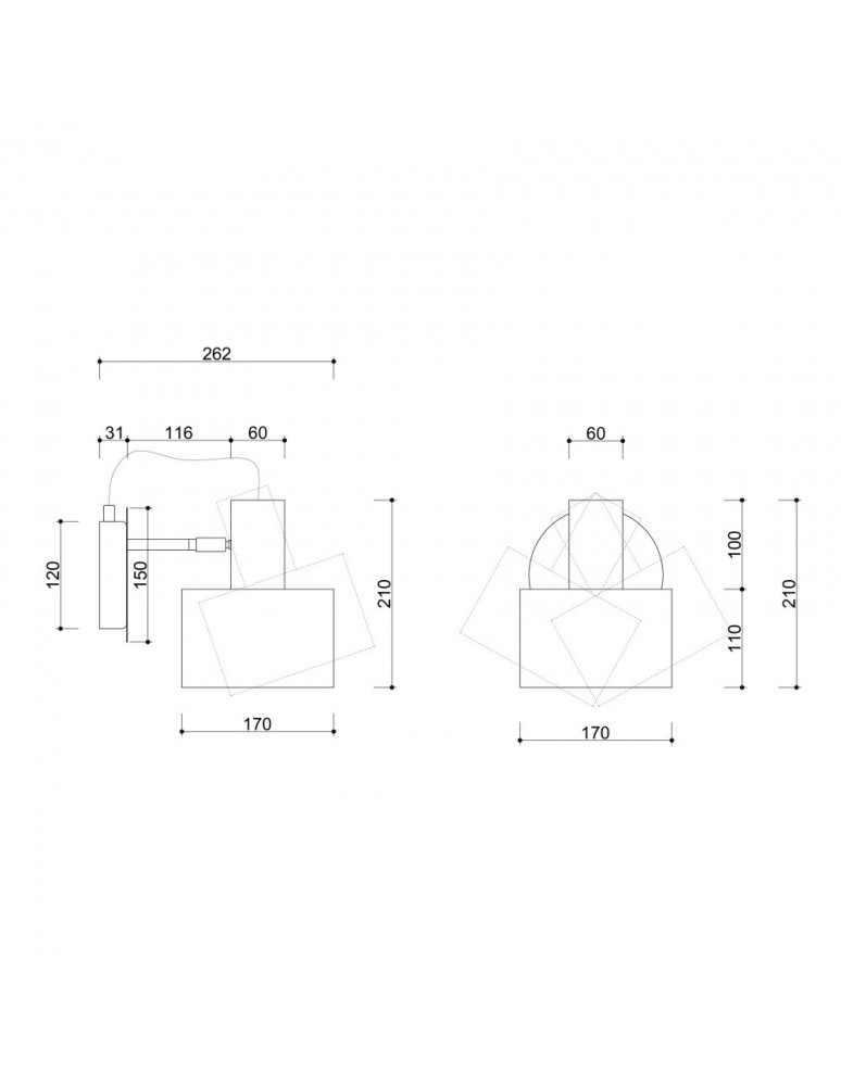 Scandinavian style wall lamps - UMMO ENKEL KINKETT black wall lamp / wall sconce ENK122P0 - product kolory-swiatla.pl 6