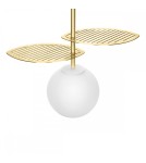 Pendant lamps spheres - UMMO FYLLO A gold pendant lamp with brass leaves FYA131P0 - product 3