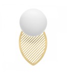 Wall lamps - UMMO FYLLO B gold wall lamp / wall sconce with brass leaf FYB13000 - product 3