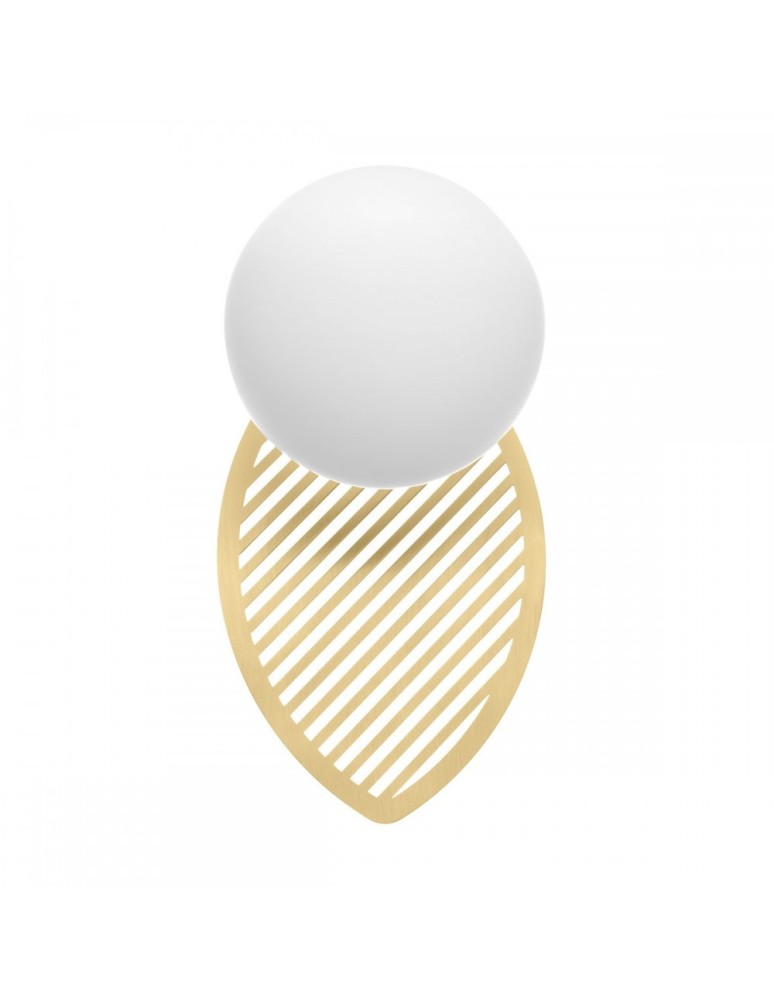 Wall lamps - UMMO FYLLO B gold wall lamp / wall sconce with brass leaf FYB13000 - product kolory-swiatla.pl 3