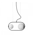 Pendant lamps spheres - UMMO KOBAN A black ceiling pendant lamp KOA222P0 - product 1