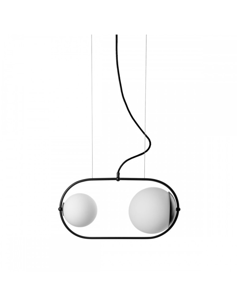 Pendant lamps spheres - UMMO KOBAN A black ceiling pendant lamp KOA222P0 - product kolory-swiatla.pl 1