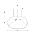 Pendant lamps spheres - UMMO KOBAN A black ceiling pendant lamp KOA222P0 - product 5