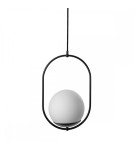Pendant lamps spheres - UMMO KOBAN B black ceiling pendant lamp KOB122P0 - product 1