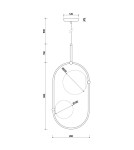 Pendant lamps spheres - UMMO KOBAN C black ceiling pendant lamp KOC222P0 - product 4