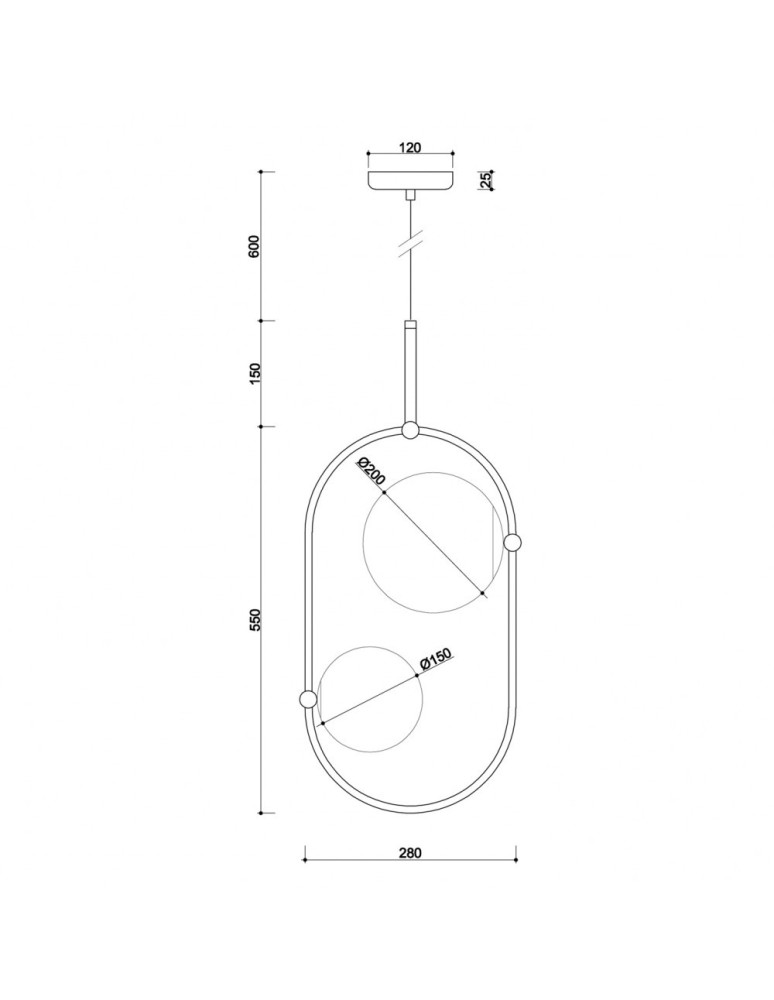 Pendant lamps spheres - UMMO KOBAN C white ceiling pendant lamp KOC211P0 - product kolory-swiatla.pl 3