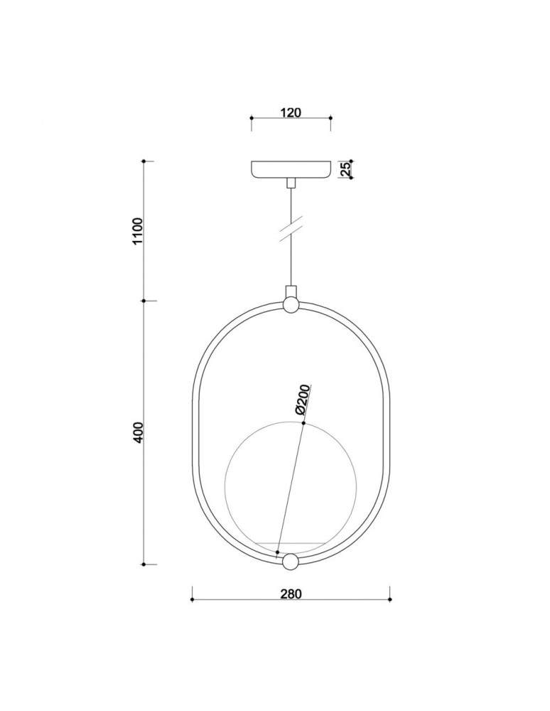 Pendant lamps spheres - UMMO KOBAN B white ceiling pendant lamp KOB111P0 - product kolory-swiatla.pl 3