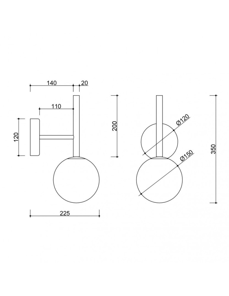 Wall lamps - UMMO KOP A white wall lamp / wall sconce KPA11000 - product kolory-swiatla.pl 5