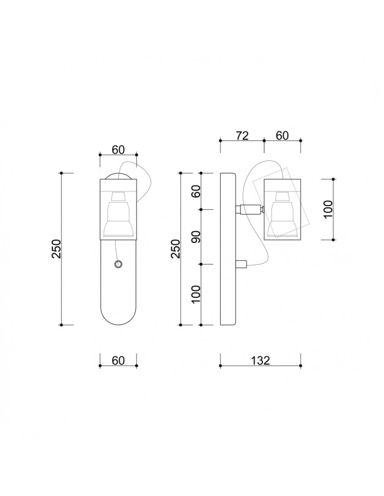 Adjustable wall lamps - UMMO KOP F white wall lamp / wall sconce KPF111P0 - product kolory-swiatla.pl 4