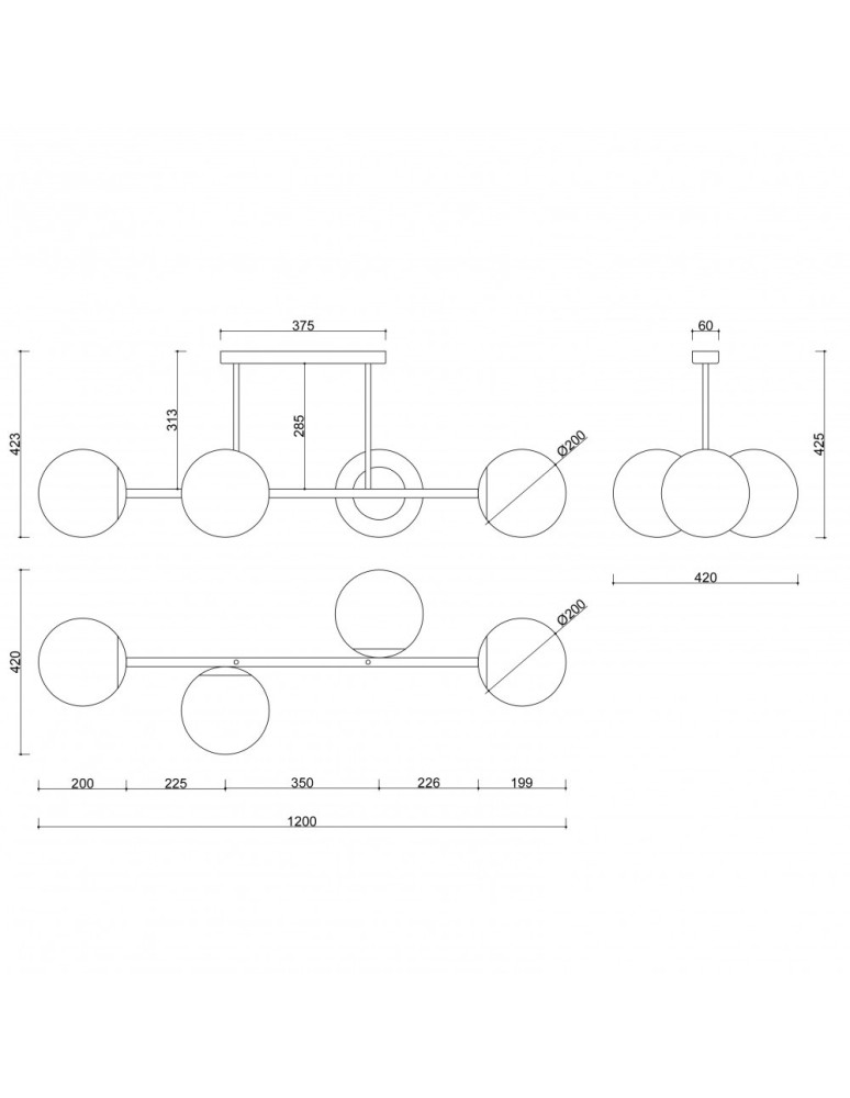Ceiling lamps - UMMO KOP D black ceiling lamp / plafond KPD42003 - product kolory-swiatla.pl 5