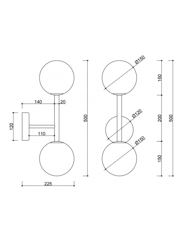 Wall lamps - UMMO KOP B black wall lamp / wall sconce KPB22000 - product kolory-swiatla.pl 5
