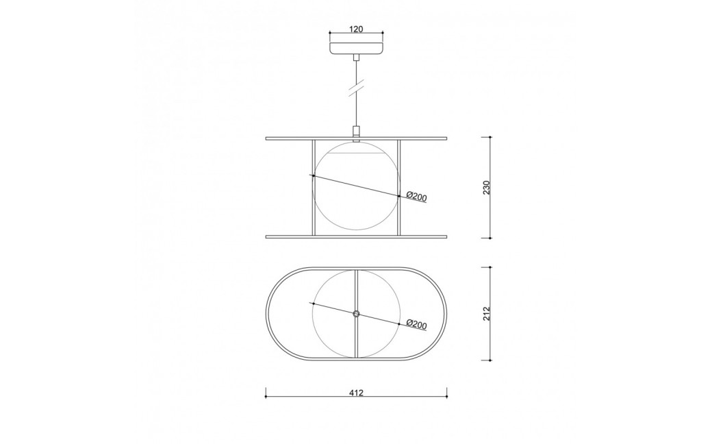 UMMO KUGLO B sufitowa lampa wisząca KUB122B0