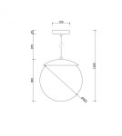 Pendant lamps spheres - UMMO KUUL E black ceiling pendant lamp KLE122P0 - product 5