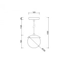 Pendant lamps spheres - UMMO KUUL F black ceiling pendant lamp KLF122P0. - product 4