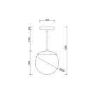 Pendant lamps spheres - UMMO KUUL G black ceiling pendant lamp KLG122P0. - product 2