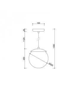 UMMO KUUL G czarna sufitowa lampa wisząca KLG122P0 - produkt 2
