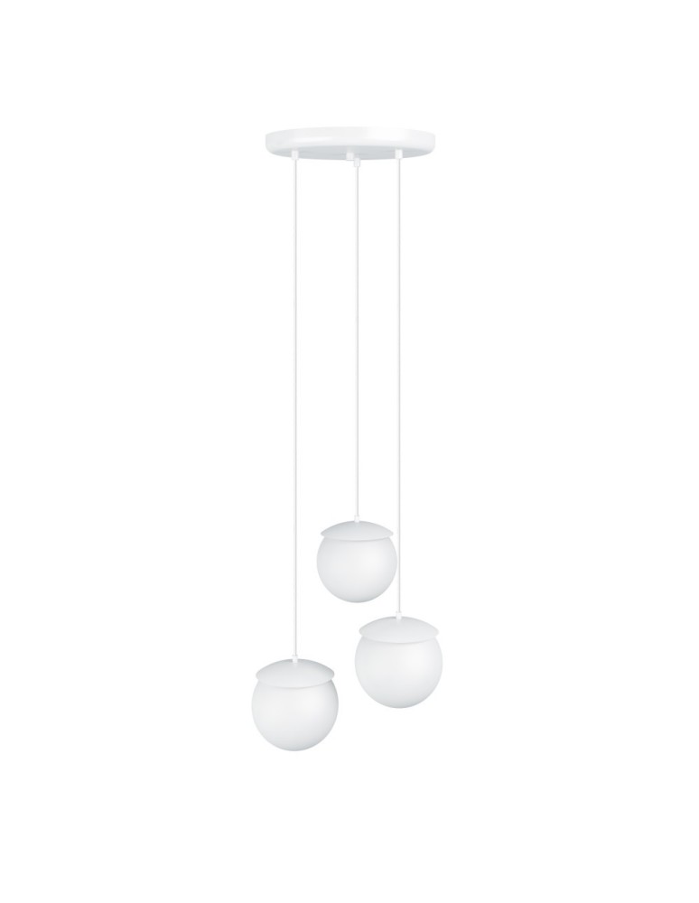 Pendant lamps spheres - UMMO KUUL F3 triple white ceiling pendant lamp KLF311P3. - product kolory-swiatla.pl 1